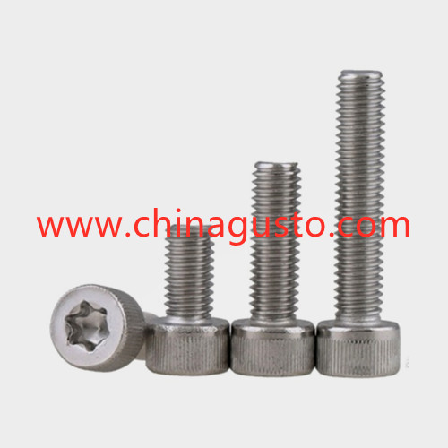 DIN7500 Knurled quincunx cylindrical head triangular locking