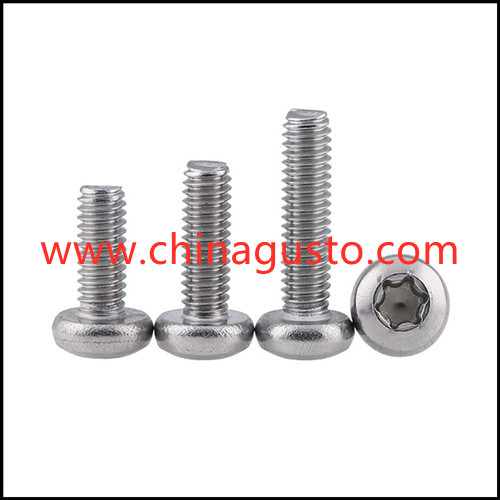 DIN7500 Quincunx slotted pan head triangular locking screw T