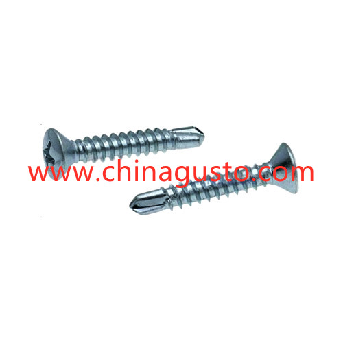 DIN7504 Cross slotted raised countersunk head drilling tail